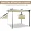 Thumbnail: Outsunny 3 x 3(m) Metal Pergola with Retractable Roof, Beige