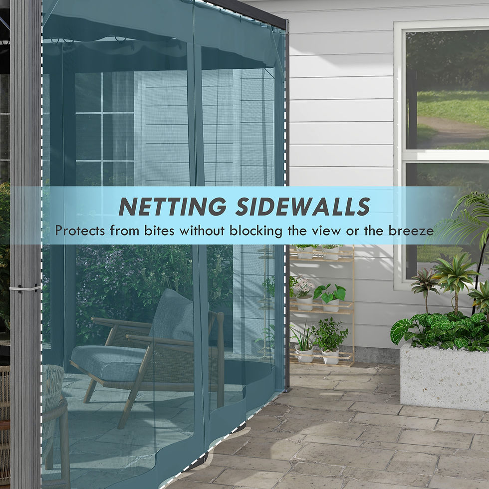 Thumbnail: Outsunny 3 x 3m Aluminium Frame Pergola, with Retractable Roof - Dark Grey