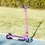 Thumbnail: Purple Kids Electric Scooter w/ Rainbow Lights & Electric Brake (Ages 6-14)