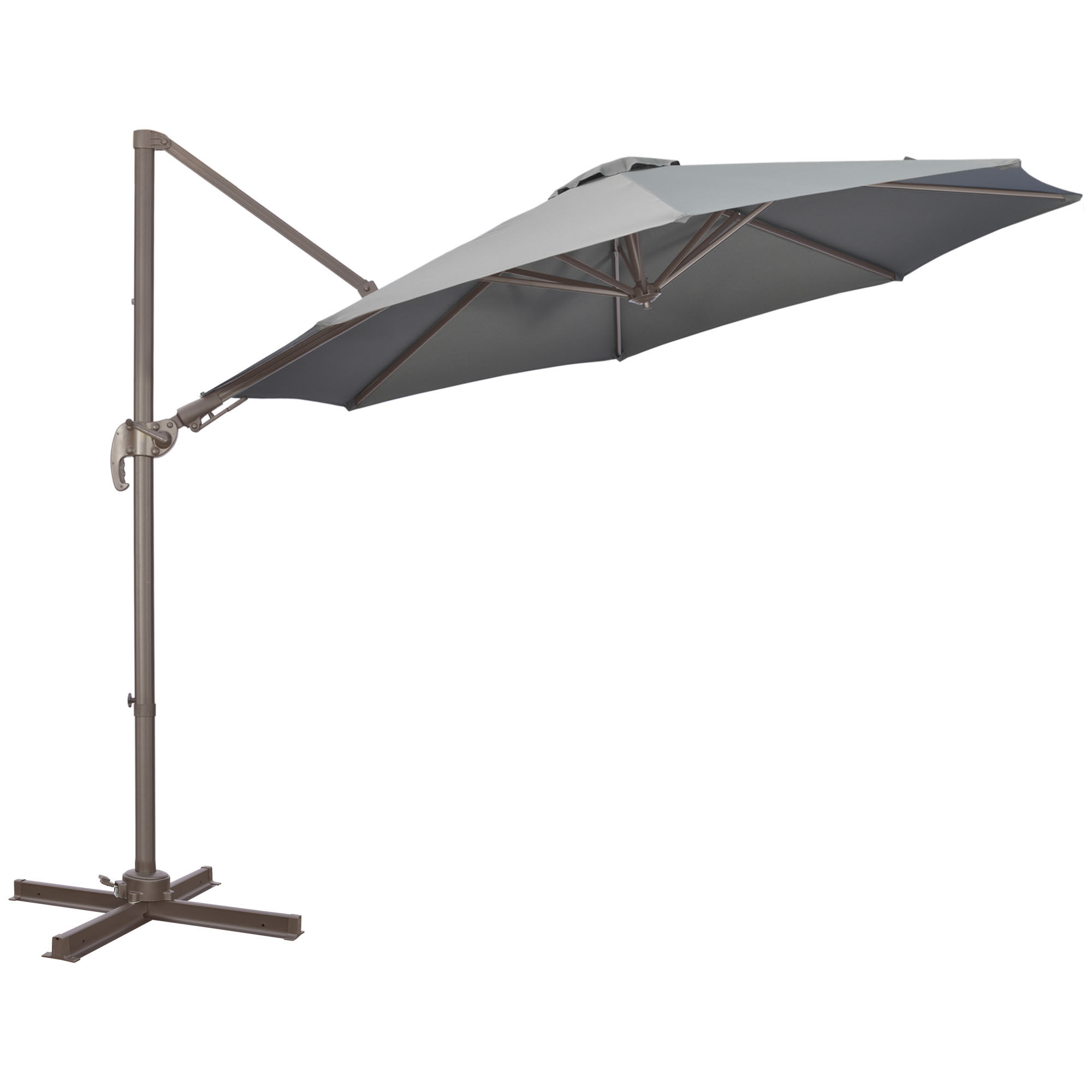 3(m) Cantilever Parasol 360° Rotation Roma Umbrella Hanging Sun Shade with Alumi