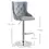 Thumbnail: HOMCOM Modern Adjustable Bar Stools Set of 2, Swivel Velvet Barstools - Grey