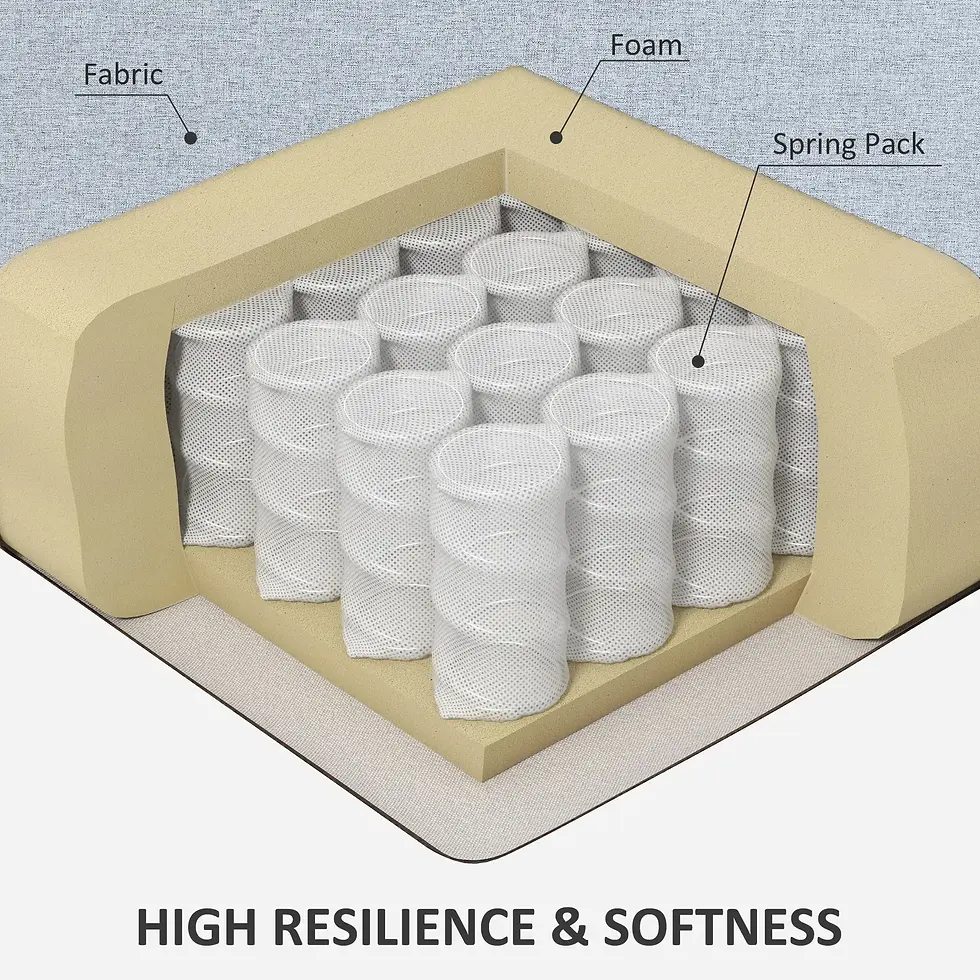 Thumbnail: HOMCOM Light Grey 2 Seater Sofa Double Loveseat Wooden Legs Tufted Fabric