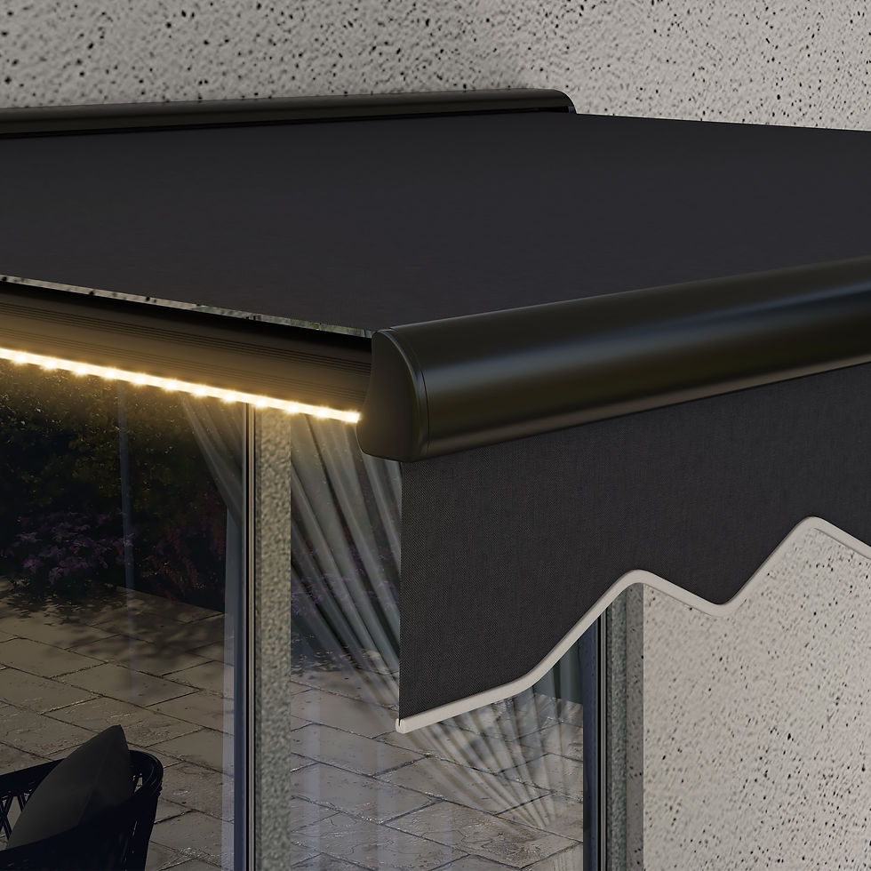 Thumbnail: 3 x 2.5m Electric Awning with LED Light, Aluminium Frame Retractable Awning Sun