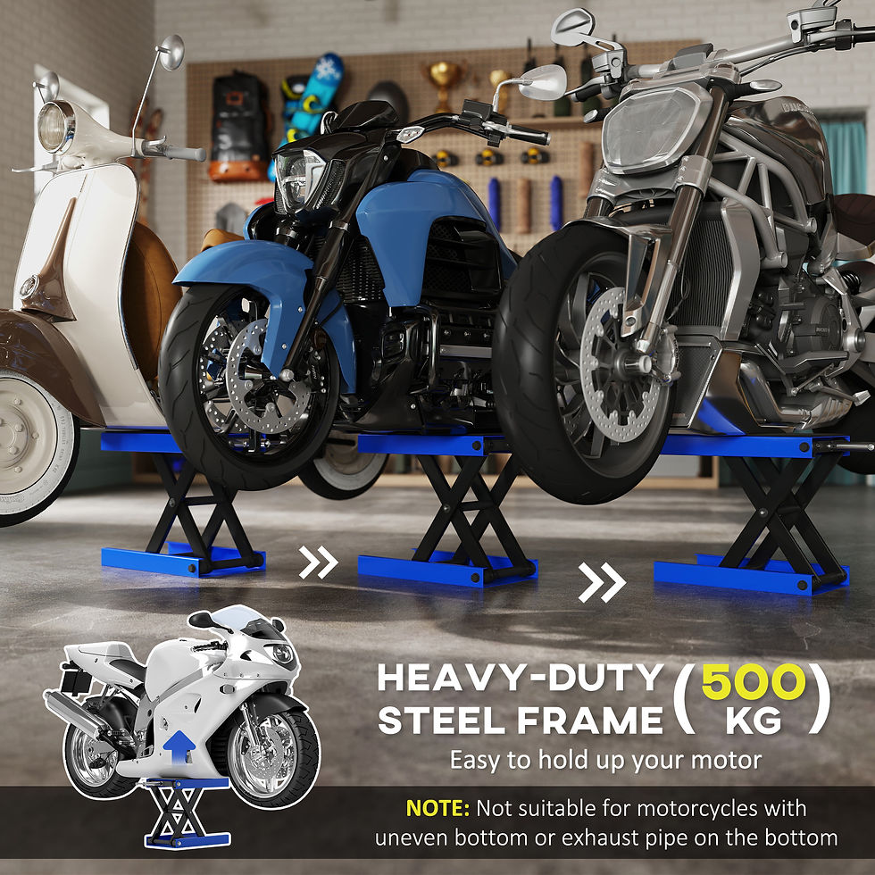 Thumbnail: 500KG Motorcycle Lift Scissor Jack, Height Adjustable Motorbike Stand with Anti-