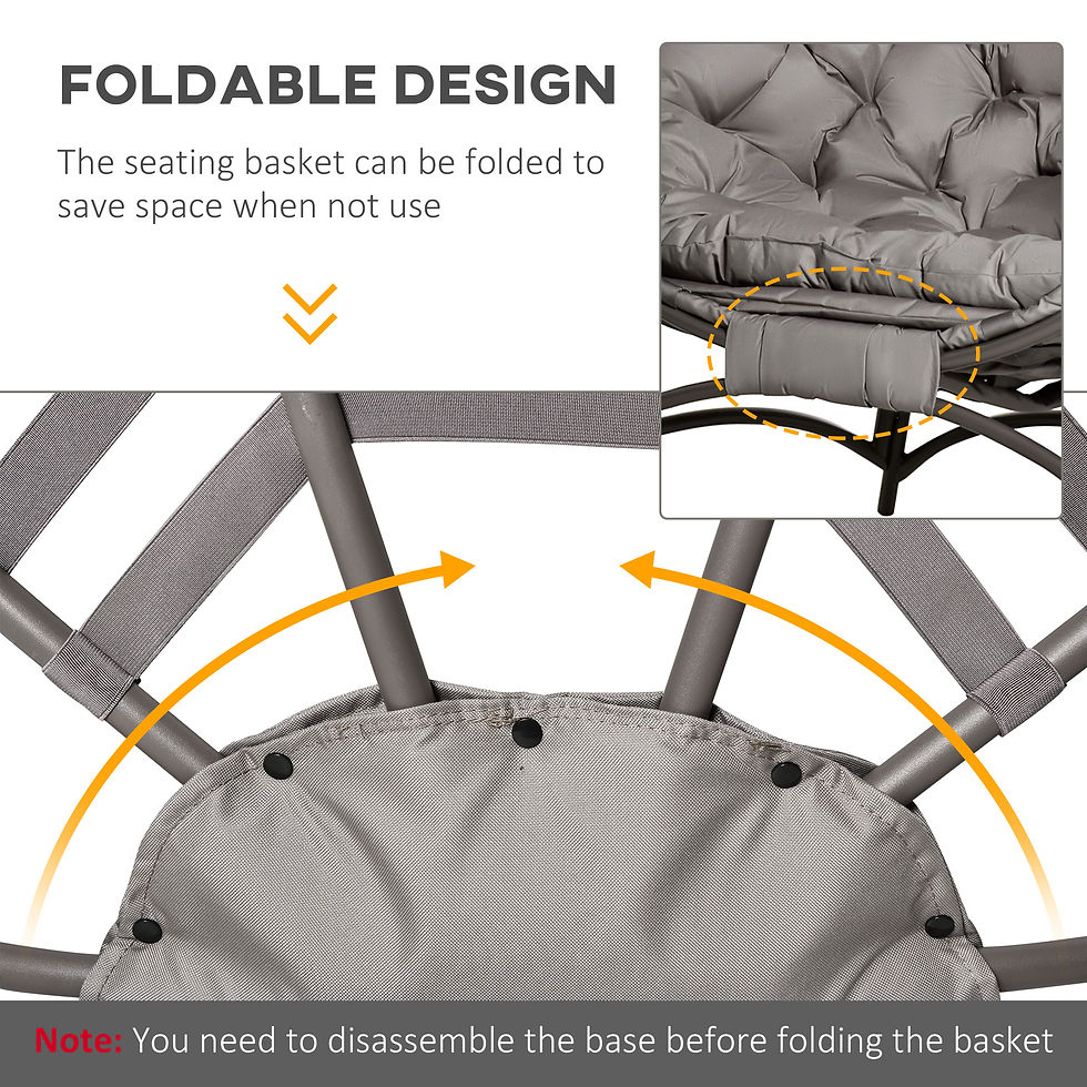 Thumbnail: Egg Chair with Cushion & Side Pocket - Brown
