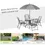 Thumbnail: Outsunny 6 Piece Garden Dining Set with Umbrella, Patio Sets with Parasol - Grey