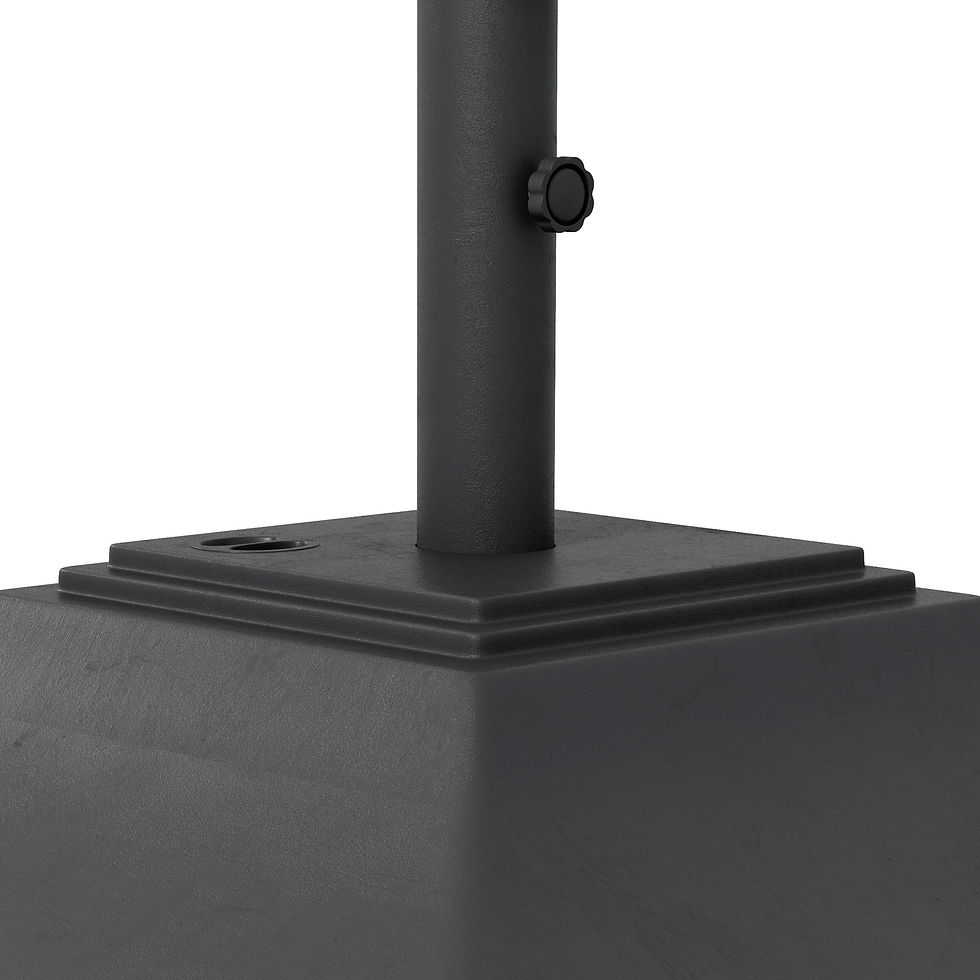 Thumbnail: Outsunny 60kg Water/Sand Fillable Parasol Base, with Wheels - Black