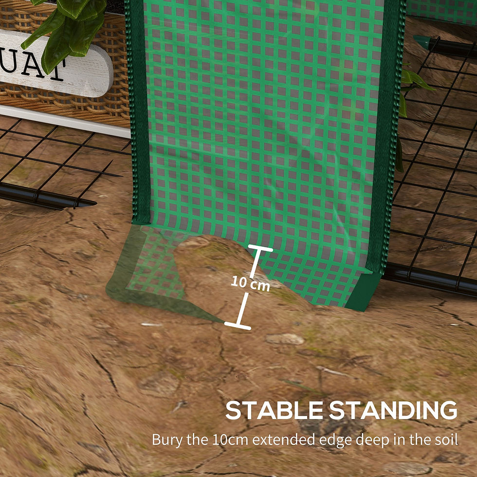 Thumbnail: 46 x 143cm Three-Shelf Mini Greenhouse - Green