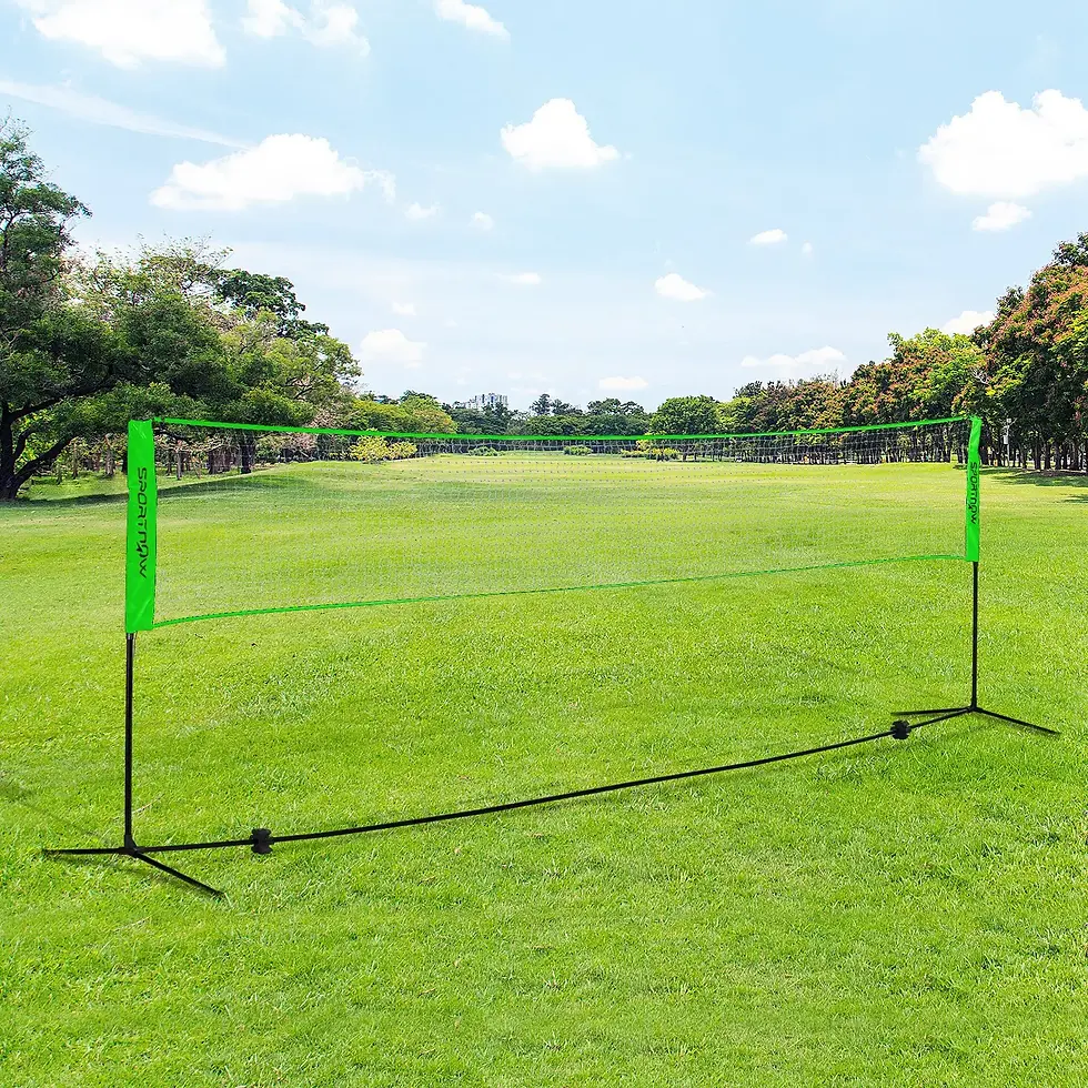 Thumbnail: Badminton Net Set, Height Adjustable Net for Pickleball, Volleyball, Badminton