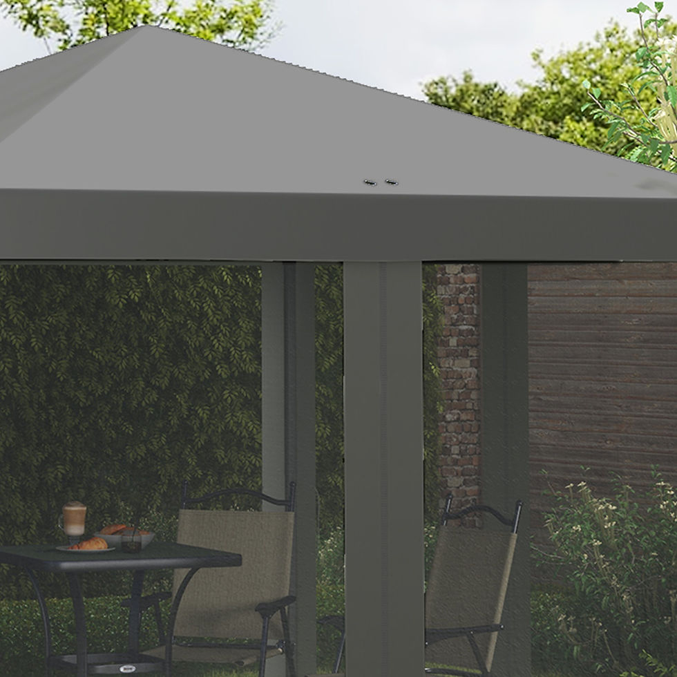 Thumbnail: 3 x 3 m Pop Up Gazebo, 420D Garden Tent Canopy with Removable Mesh Sidewall Nett