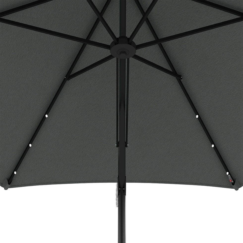 Thumbnail: 3(m) Solar LED Cantilever Parasol - Dark Grey