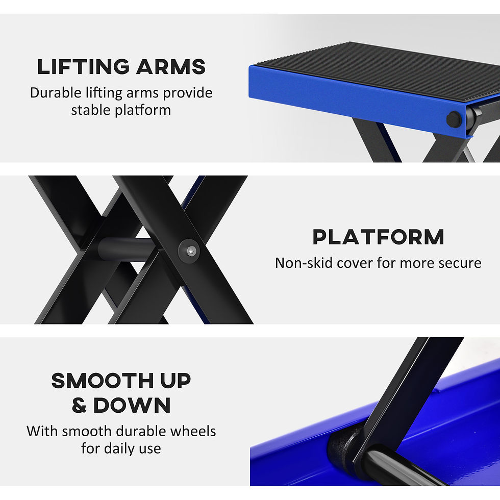 Thumbnail: 500KG Motorcycle Lift Scissor Jack, Height Adjustable Motorbike Stand with Anti-