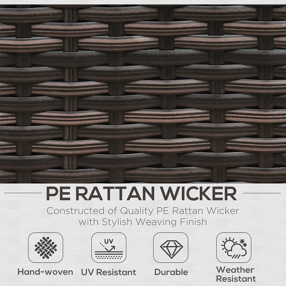 Thumbnail: Outsunny 8 Pieces PE Rattan Corner Sofa Set with Thick Cushions,Glass Top Table