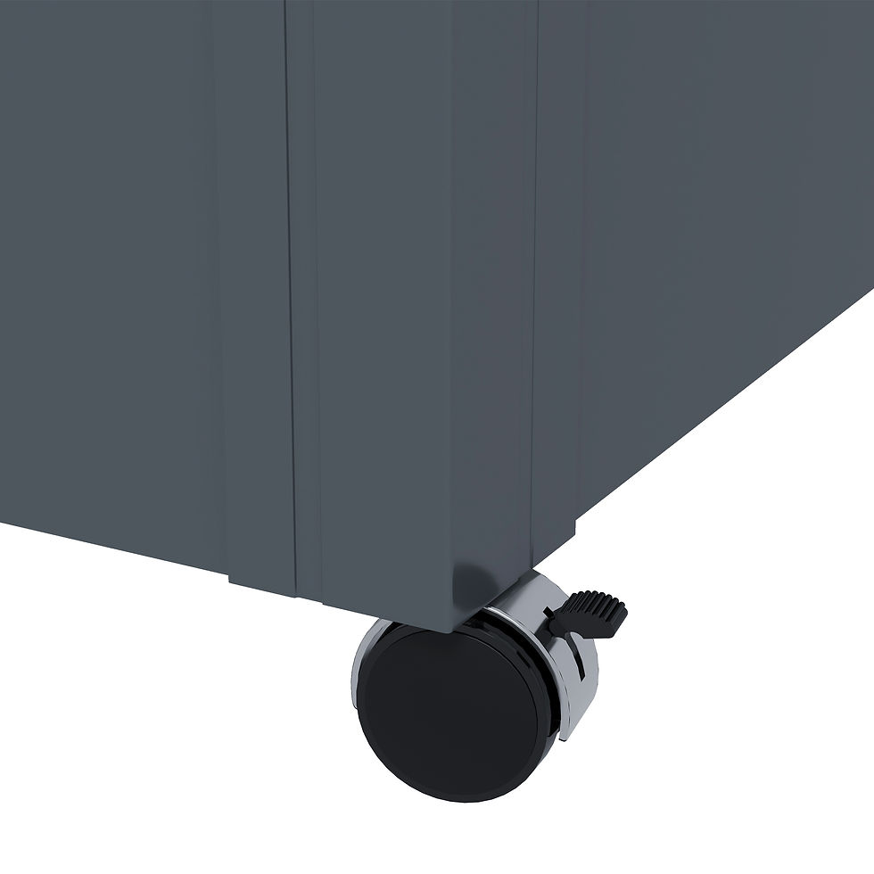 Thumbnail: Outsunny 311L Galvanised Steel Garden Storage Box, with Lock - Dark Grey