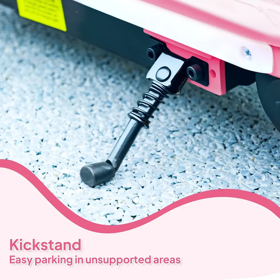 Thumbnail: Pink Electric Scooter for Kids w/ Rainbow Lights & Electric Brake (Ages 6-14)