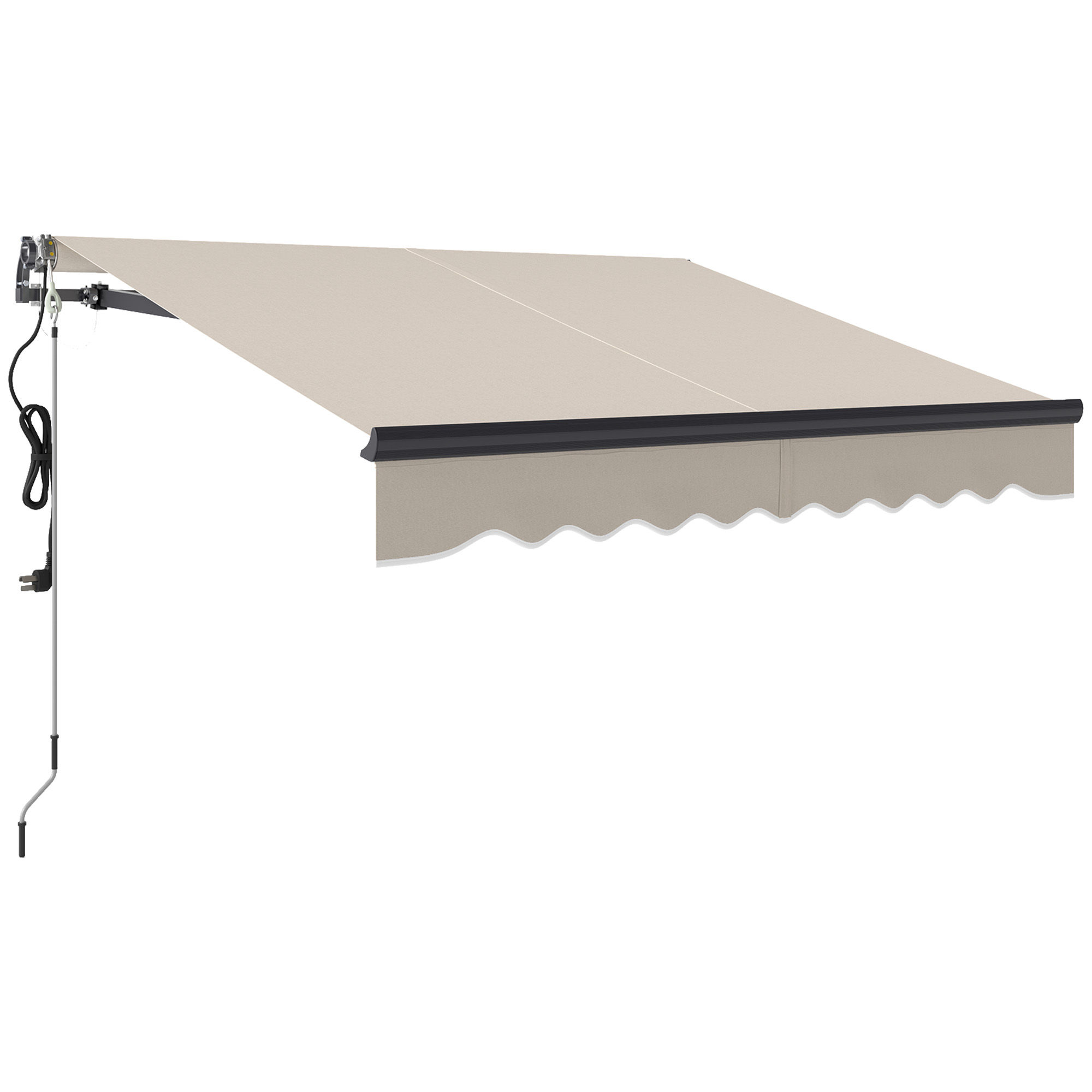 2.5 x 2m Electric Awning with Remote Controller, Aluminium Frame DIY Retractable