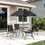 Thumbnail: Outsunny 6 Piece Garden Dining Set with Umbrella, Patio Sets with Parasol -Black