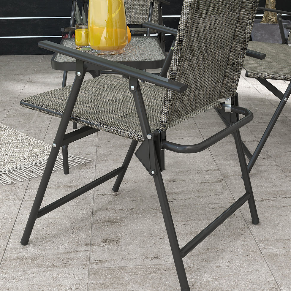 Thumbnail: Outsunny Four-Piece Metal Garden Sofa Set - Mixed Brown