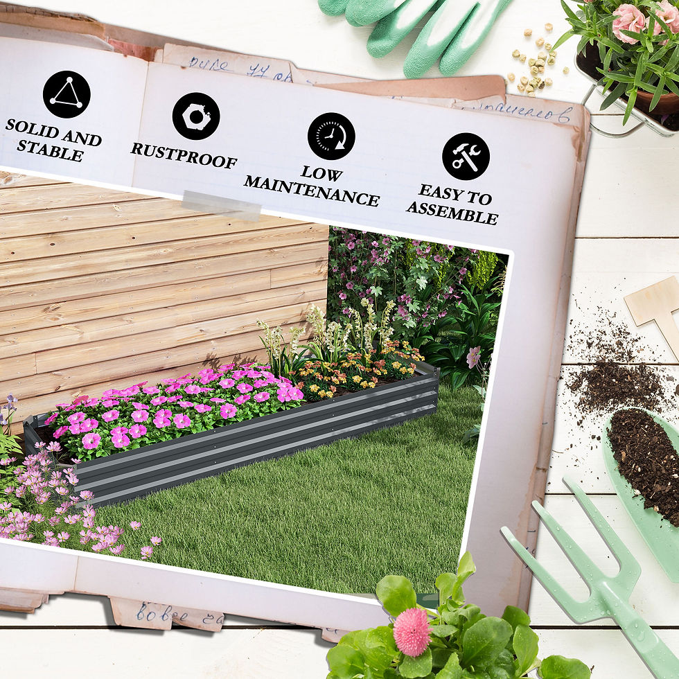 Thumbnail: 60 x 240cm Galvanised Steel Planter, with Open Bottom