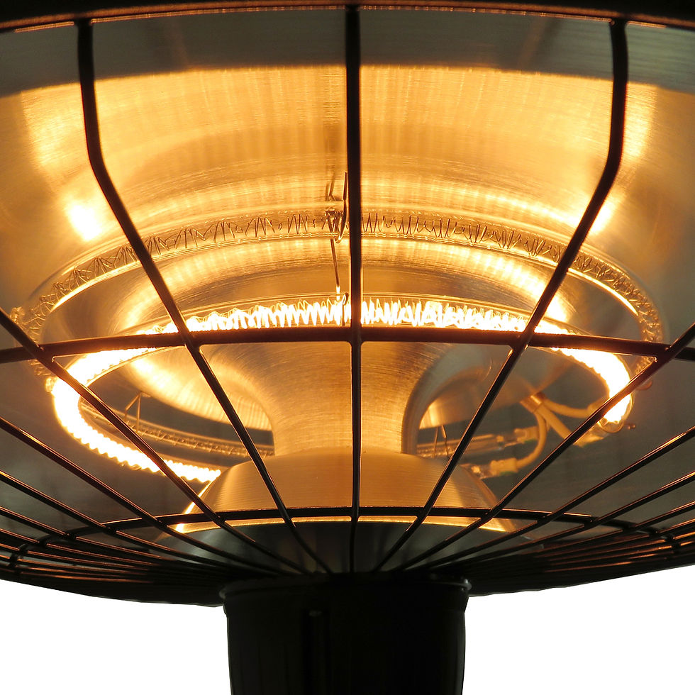 Thumbnail: Adjustable Power 1000/2500W Infrared Halogen Electric Patio Light Heater, Ceilin