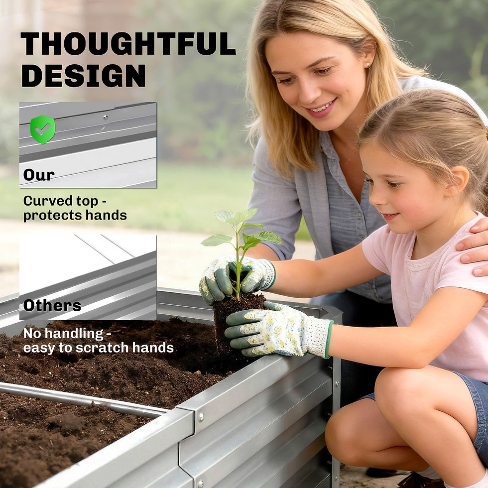 Thumbnail: Outsunny Raised Beds for Garden, Galvanized Outdoor Planters, for Herbs and