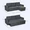 Thumbnail: HOMCOM Grey 3 Seater L-Shaped Corner Sofa Bed with Storage: Affordable and practical furniture solution.