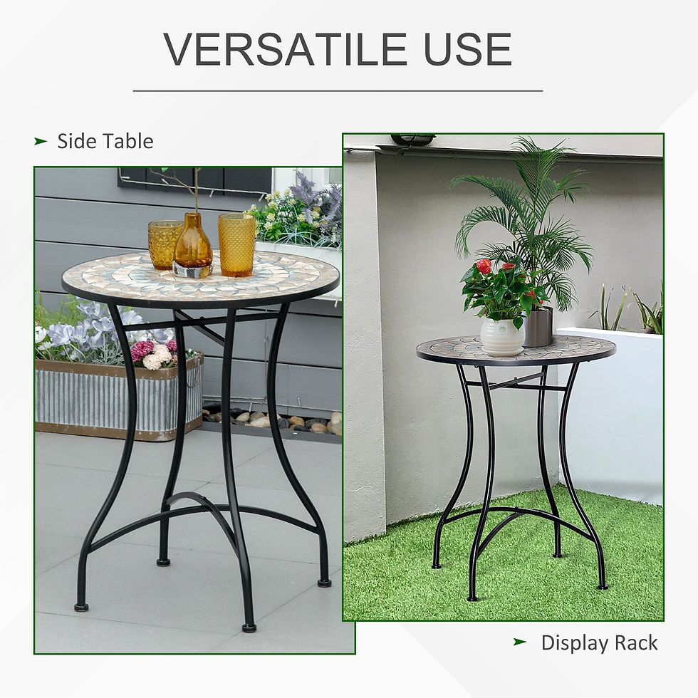 Thumbnail: Φ60cm Mosaic Outdoor Patio Table - Green