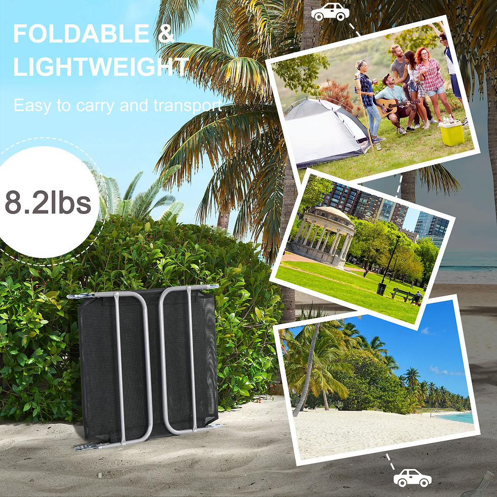 Thumbnail: Set of Two Steel Frame Sun Loungers, with Reclining Backs - Black