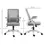 Thumbnail: Vinsetto Mesh Office Chair, Desk Chair with Lumbar Support,Flip-up Armrest - Gre