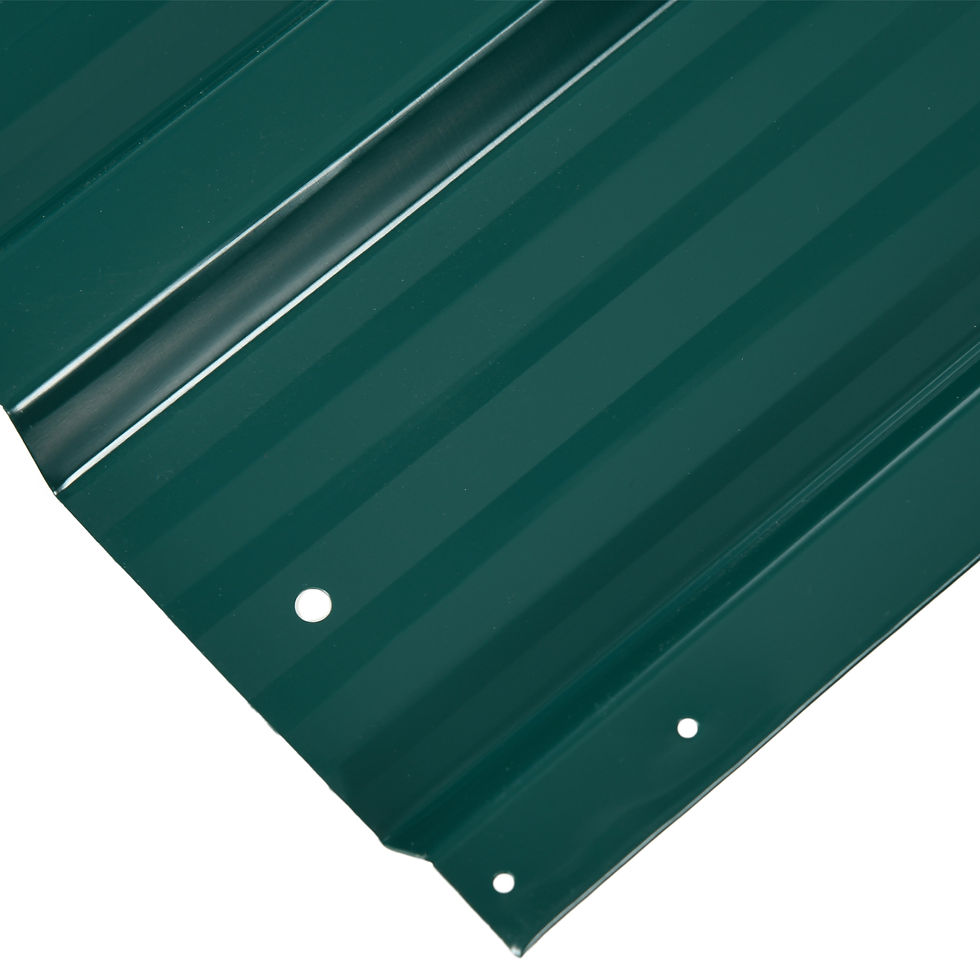 Thumbnail: Set of 12 Corrugated Steel Roof Sheet Panels - Green