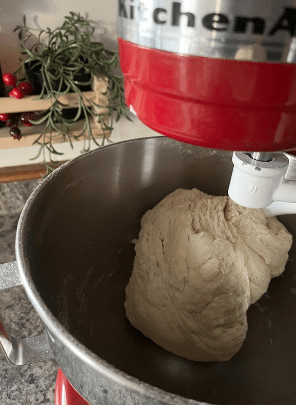 mixing dough