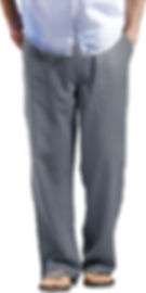 men’s cotton linen pants with an elastic drawstring waist,