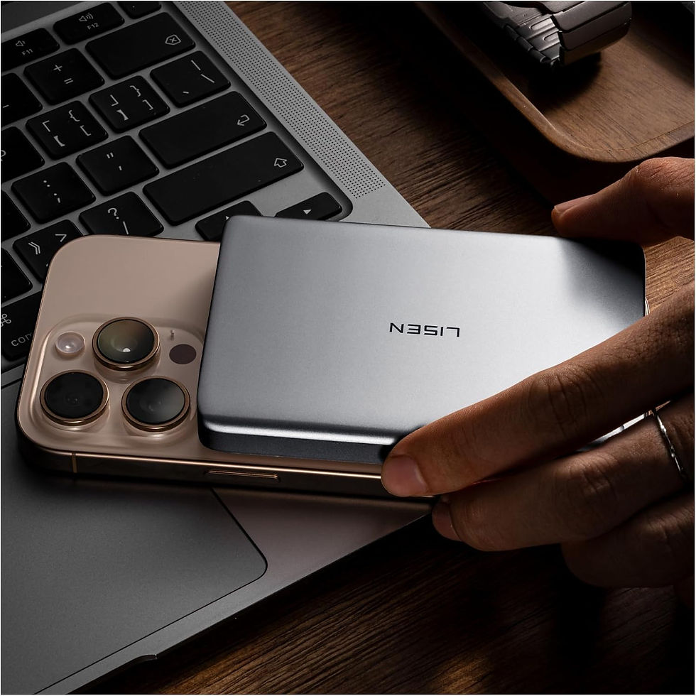 Thumbnail: LISEN 0.3‘’ Ultra Slim MagSafe Portable Charger,5000mAh Wireless Card Slim 
