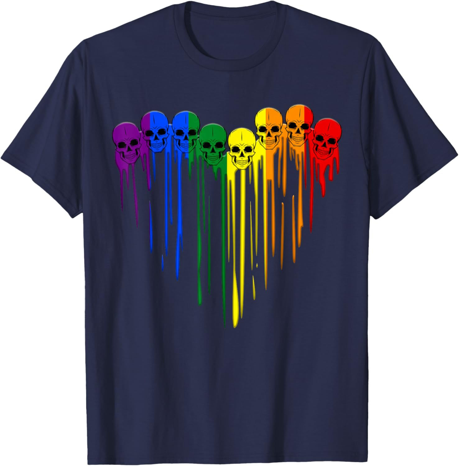 🌈 Bold Pride Skull Heart T-Shirt for LGBT Support