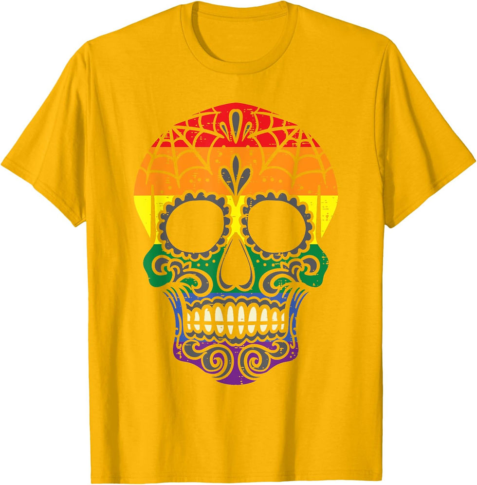 Thumbnail: 🌈 Vibrant Sugar Skull LGBT Halloween Tee
