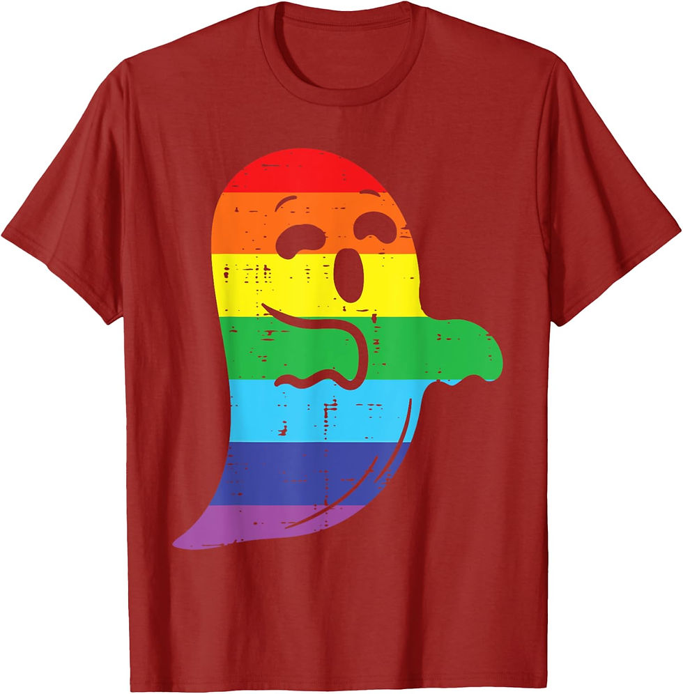 Thumbnail: 🌈👻 LGBT Pride Ghost Halloween T-Shirt