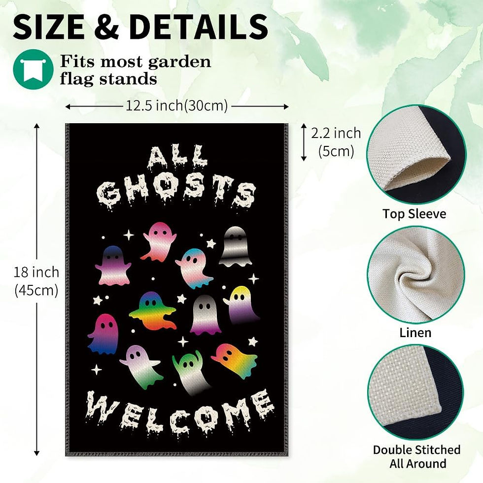 Thumbnail: 🎃 Halloween Ghosts Garden Flag - Double Sided Outdoor Decor for All