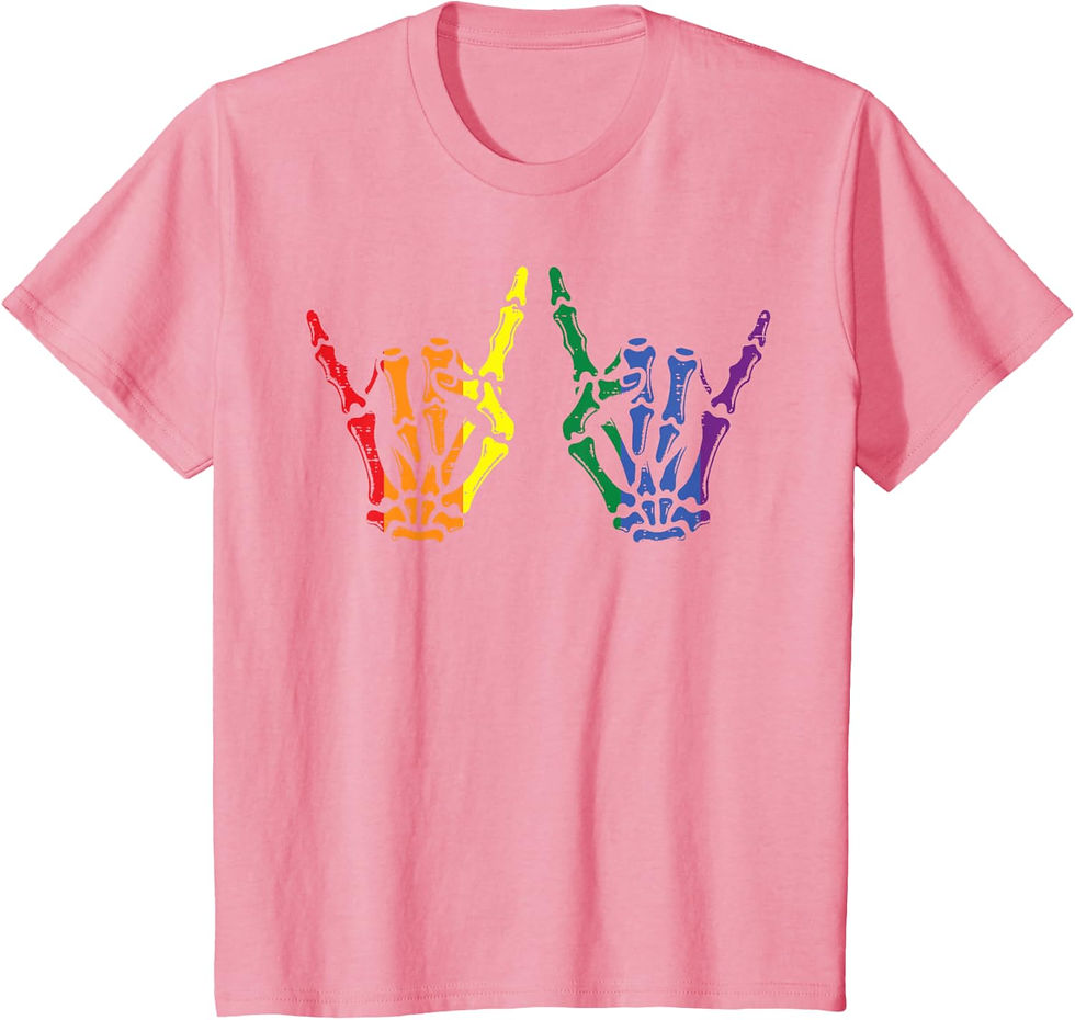 Thumbnail: 🏳️‍🌈 Bold Rainbow Skeleton Tee for LGBTQ+ Pride