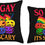 Thumbnail: 🎃 Rainbow Skeleton Pride Throw Pillow 16x16 Multicolor