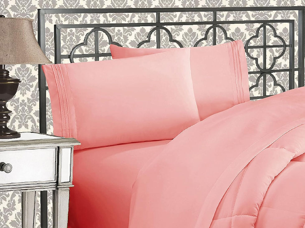 Thumbnail: Elegant Comfort Luxurious 1500 Premium Hotel Quality Microfiber Three Line Embr