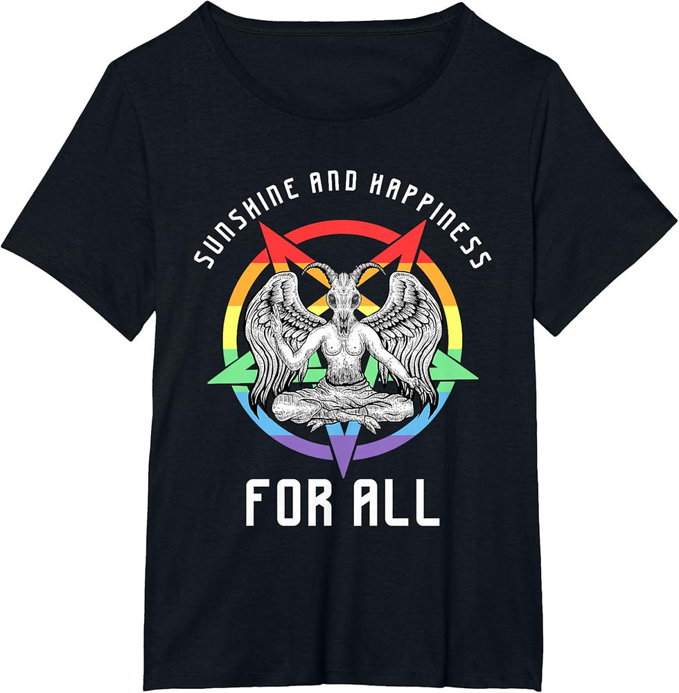 Thumbnail: 🌈 Bold LGBT Pride Baphomet T-Shirt for Men & Women