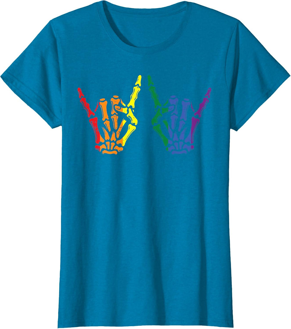 Thumbnail: 🏳️‍🌈 Bold Rainbow Skeleton Tee for LGBTQ+ Pride