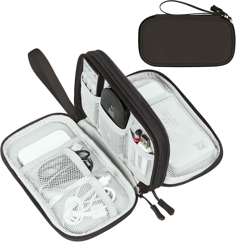 Thumbnail: 🎒 FYY Travel Cable Organizer Bag - Waterproof, Portable, Medium, Cyan