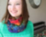 Marl the Spectrum Cowl, designed and crocheted by Connie Lee Lynch of CrochEt Cetera by Connie Lee with Ring Nebula and Bold Spectrum Minis from Elemental Fiberworks
