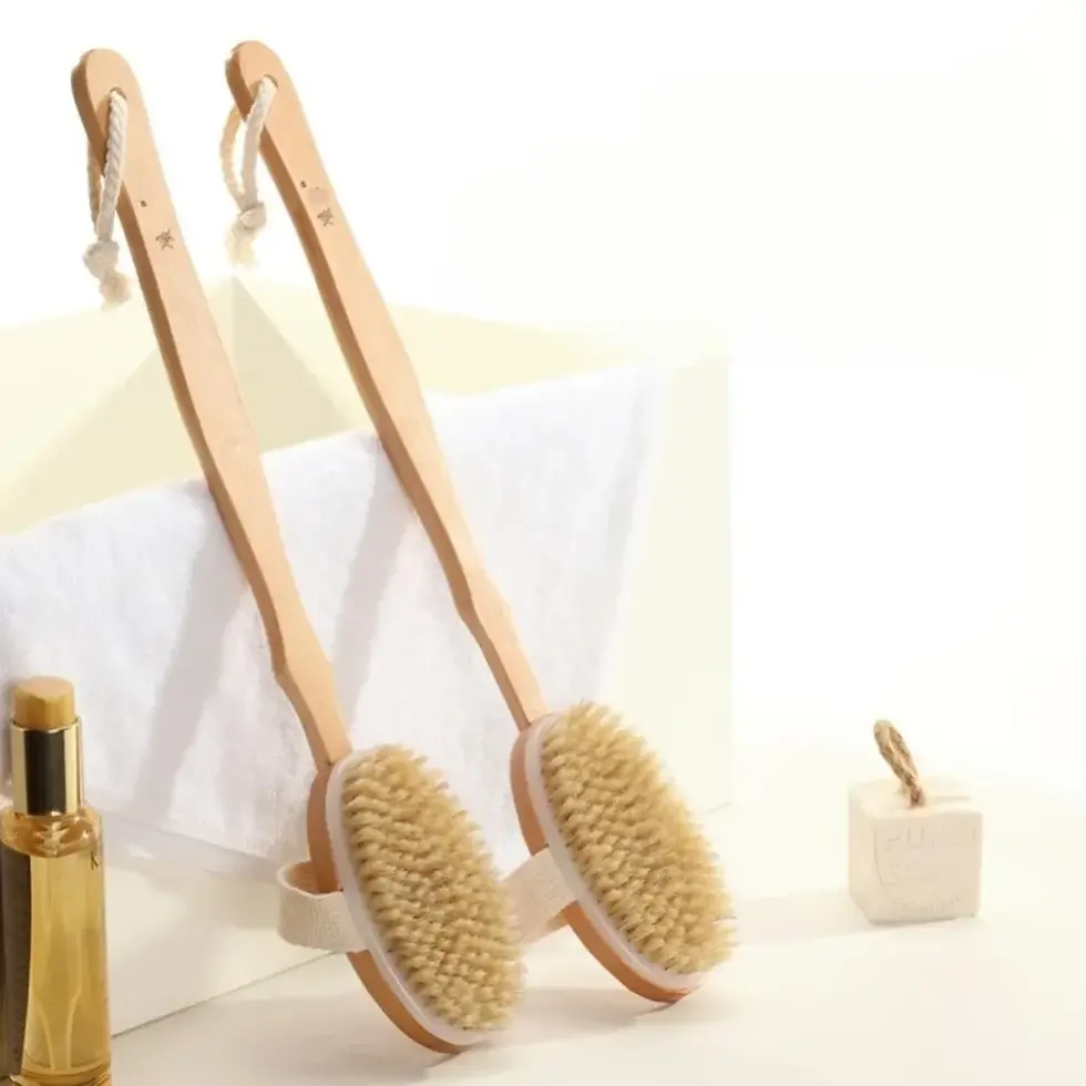 Miniatura: 1Pc Wooden Detachable Long Handle Shower Body Brush Bathing Massage Back Body Ex