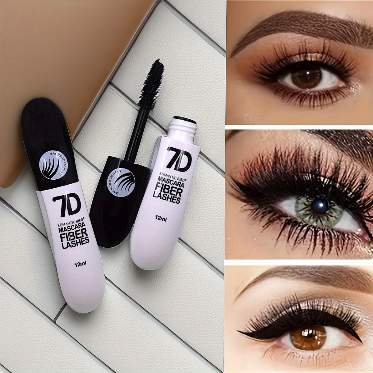 Máscara de Cílios 7D Fiber BEAUTI – Volume Extremo, Alongamento Imediato e Efeit