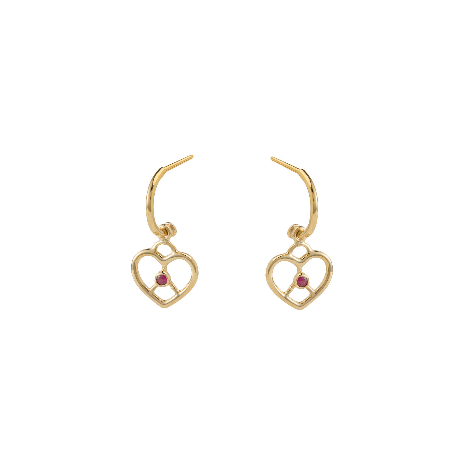 Heart Shape Semi Hoop Earrings