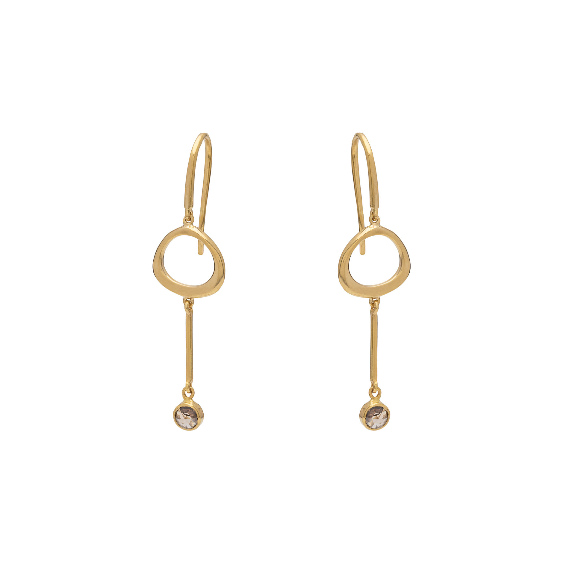 Gold Curve Midi Earrings