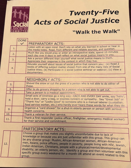Twenty-Five Acts of Social Justice – Walk the Walk