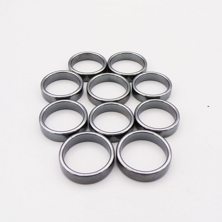 Thumbnail: Hematite Ring (Round or Flat edged)